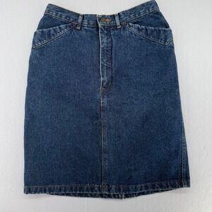 VTG 90s GAP Work Force Denim Skirt Made in USA High Waist Pencil Midi Women's 12